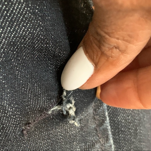 KENSIE Denim Blazer Single Button Notch Collar - Picture 8 of 11